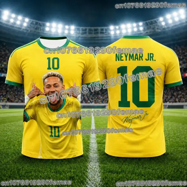 Neymar Soccer Jersey 3D Printed Custom Size Breathable Sports Shirt - 29J0429-094-ZKB-W / L