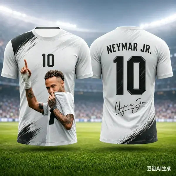 Neymar Soccer Jersey Multi Size Quick Dry Breathable Training Shirt - B00777-094-ZK-W-1-C / 5XL