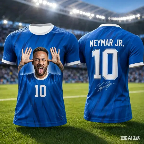 Neymar Soccer Jersey Multi Size Quick Dry Breathable Training Shirt - B00781-094-ZK-W-1-C / 6XL