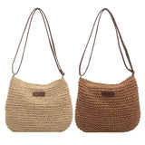 Niche Design Vacation Straw Tote Bag Handcrafted Summer Accessory - None