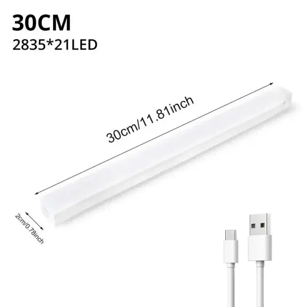 Night Lights Wireless LED Motion Sensor Lamp USB Rechargeable Magnetic For Wardrobe Room Closet Kitchen Aisle Tube
