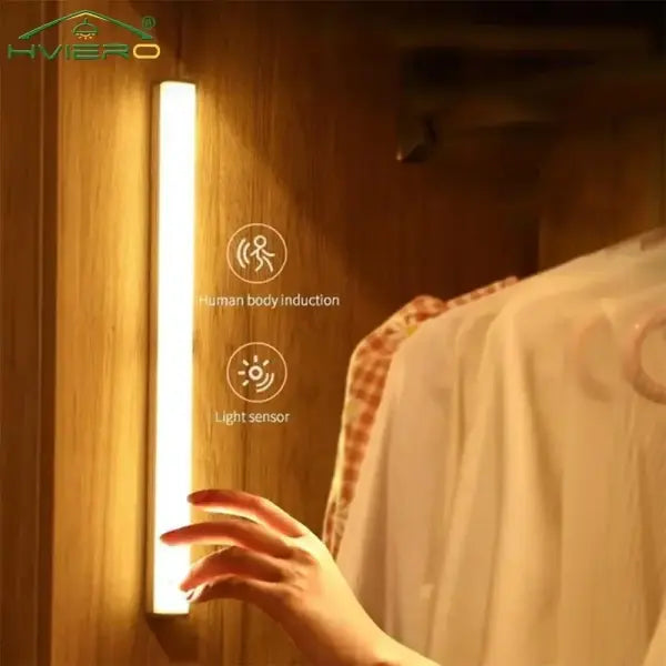 Night Lights Wireless LED Motion Sensor Lamp USB Rechargeable Magnetic For Wardrobe Room Closet Kitchen Aisle Tube