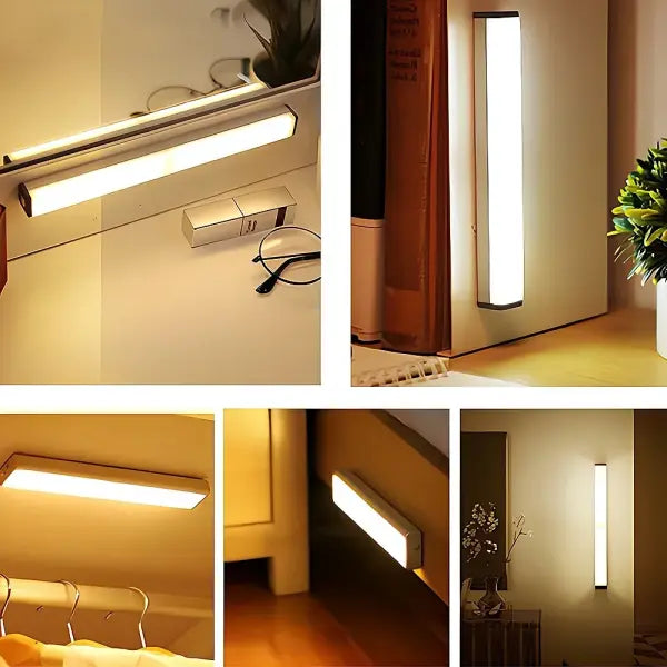 Night Lights Wireless LED Motion Sensor Lamp USB Rechargeable Magnetic For Wardrobe Room Closet Kitchen Aisle Tube