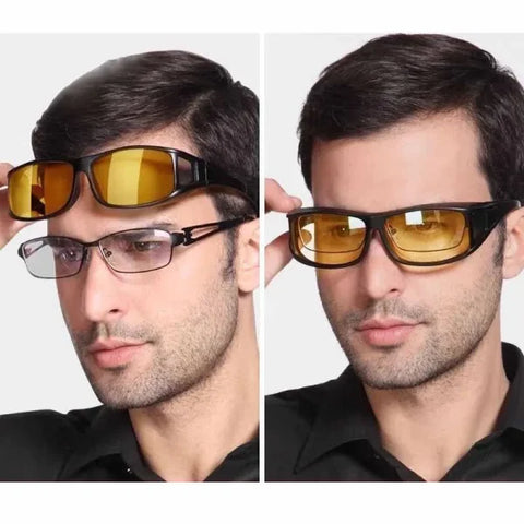 Night Vision Driving Glasses – UV Protection Anti-Glare Goggles for Car & Motorcycle