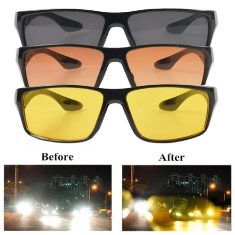 Night Vision Driving Glasses – UV Protection Anti-Glare Goggles for Car & Motorcycle