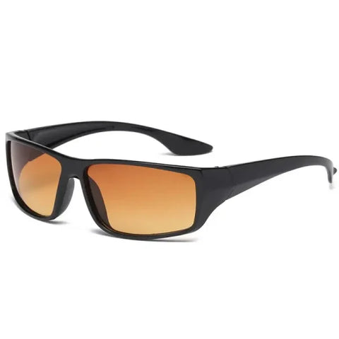 Night Vision Driving Glasses – UV Protection Anti-Glare Goggles for Car & Motorcycle - Tea color