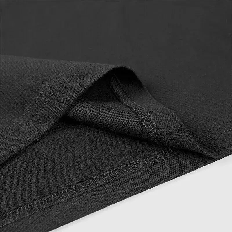 Black cotton nightwing compression shirt with neat stitched hem polyester for athletic training kids and adults