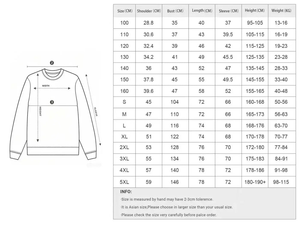 Size chart for plain polyester nightwing compression shirt in various sizes for athletic training and gym use