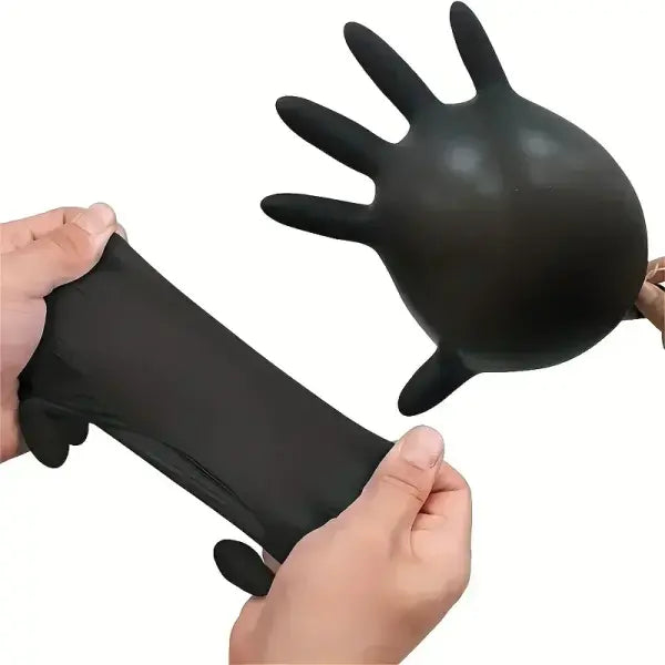 Nitrile Gloves PVC Housework XL Black Latex Free Protective Gear