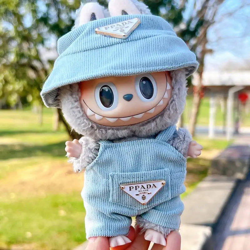 NO Doll For Labubu Doll Clothing Set Hat 17cm Clothes Shoes Doll DIY Accessories Training Sitting Party Games Toys