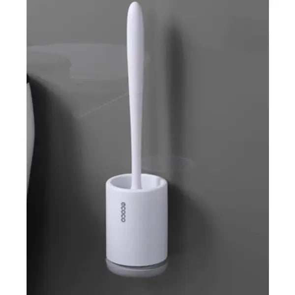 Non-stick Hair Soft Plastic Brush Head Toilet - Grey Wall mounted