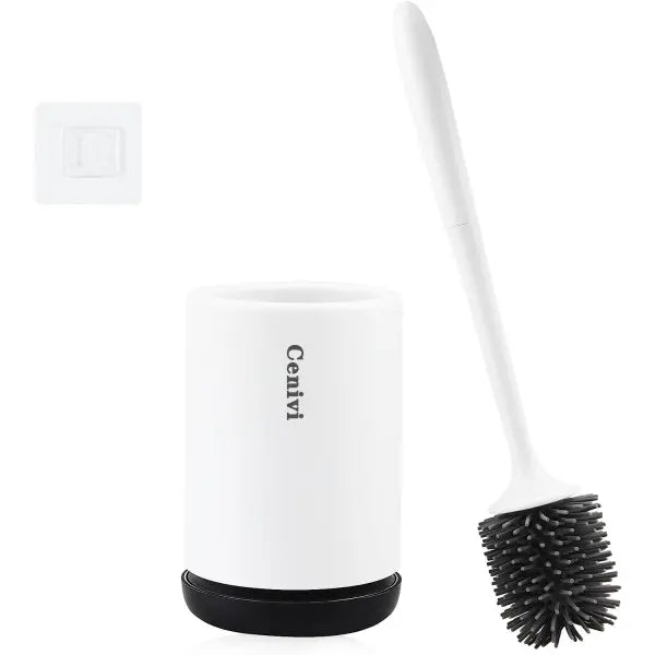 Non-stick Hair Soft Plastic Brush Head Toilet - Wall mounted