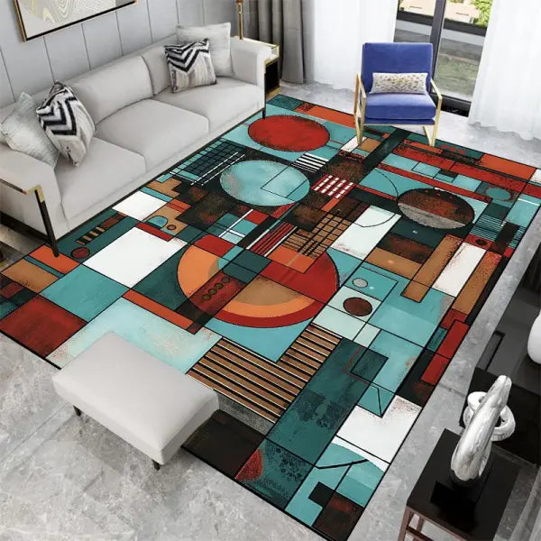 Nordic Abstract Geometric Rugs for Unisex (Polyester) – Machine Washable - DT-4307-Lint-free-7 / 120x180cm 47x71in