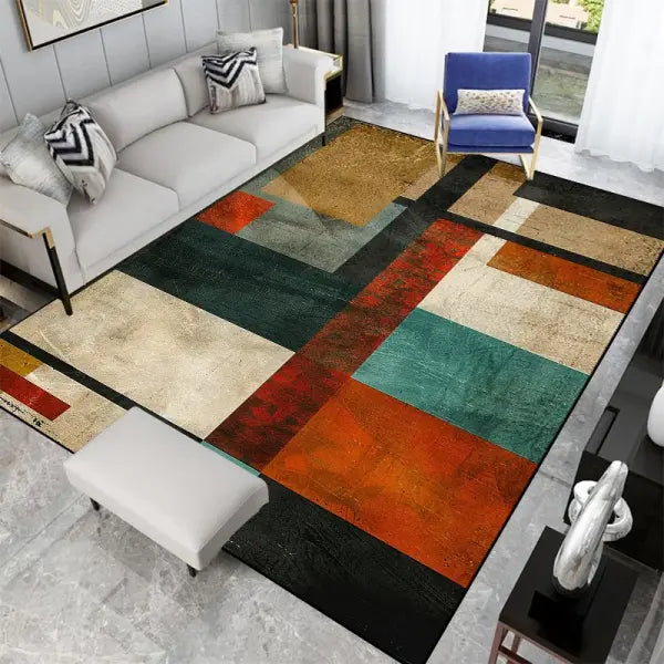 Nordic Abstract Geometric Rugs for Unisex (Polyester) – Machine Washable - DT-4306-Lint-free-6 / 140x200cm 55x78.7in