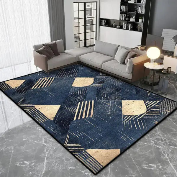 Modern Nordic Geometric Style Polyester Living Room Luxury Rug - jds-250731002507 / 80x120cm(31x46in)
