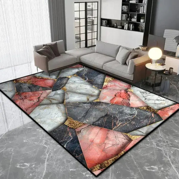 Modern Nordic Geometric Style Polyester Living Room Luxury Rug - jds-250731002510 / 180x260cm(70x101in)