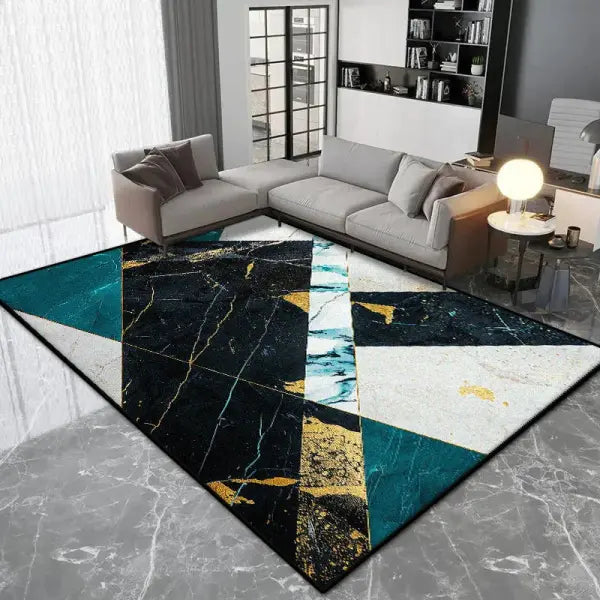 Modern Nordic Geometric Style Polyester Living Room Luxury Rug - jds-250731002500 / 80x120cm(31x46in)