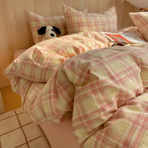 Nordic sling Cotton Pink Stripes Duvet Cover 150x200 Size Girl’s Room housse de couette Skin friendly Breathable