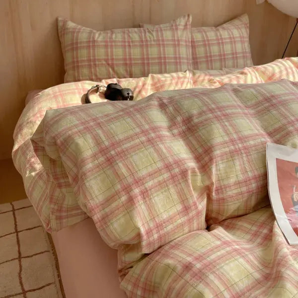 Nordic sling Cotton Pink Stripes Duvet Cover 150x200 Size Girl’s Room housse de couette Skin friendly Breathable