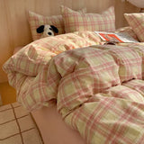 Nordic sling Cotton Pink Stripes Duvet Cover 150x200 Size Girl’s Room housse de couette Skin friendly Breathable