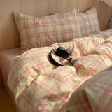 Nordic sling Cotton Pink Stripes Duvet Cover 150x200 Size Girl’s Room housse de couette Skin friendly Breathable