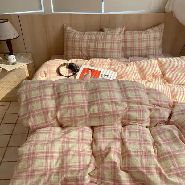 Nordic sling Cotton Pink Stripes Duvet Cover 150x200 Size Girl’s Room housse de couette Skin friendly Breathable