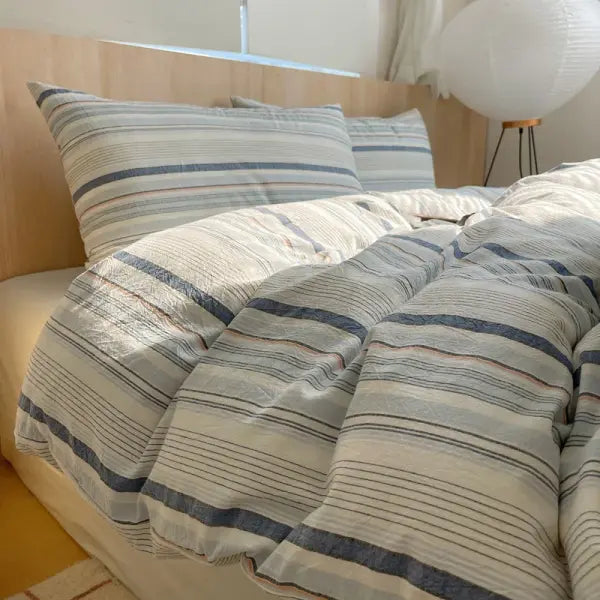 Nordic sling Cotton Pink Stripes Duvet Cover 150x200 Size Girl’s Room housse de couette Skin friendly Breathable