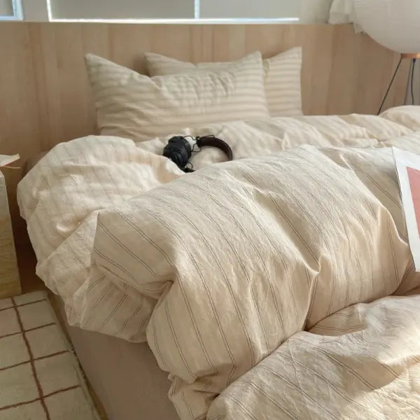 Nordic sling Cotton Pink Stripes Duvet Cover 150x200 Size Girl’s Room housse de couette Skin friendly Breathable