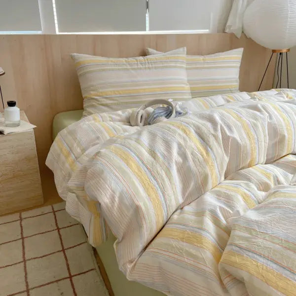 Nordic sling Cotton Pink Stripes Duvet Cover 150x200 Size Girl’s Room housse de couette Skin friendly Breathable