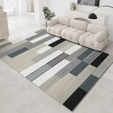 Nordic Style Large Area Soft Carpet - Non-Slip Velvet Rug for Bedroom & Living Room - SJR-06 / 100X150CM