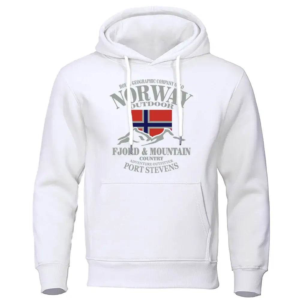 Norway FjordFashion High Quality Hoody Oversize Casual Mountain Hoodies For Men Autumn Street S-Xxl Hoodie Loose