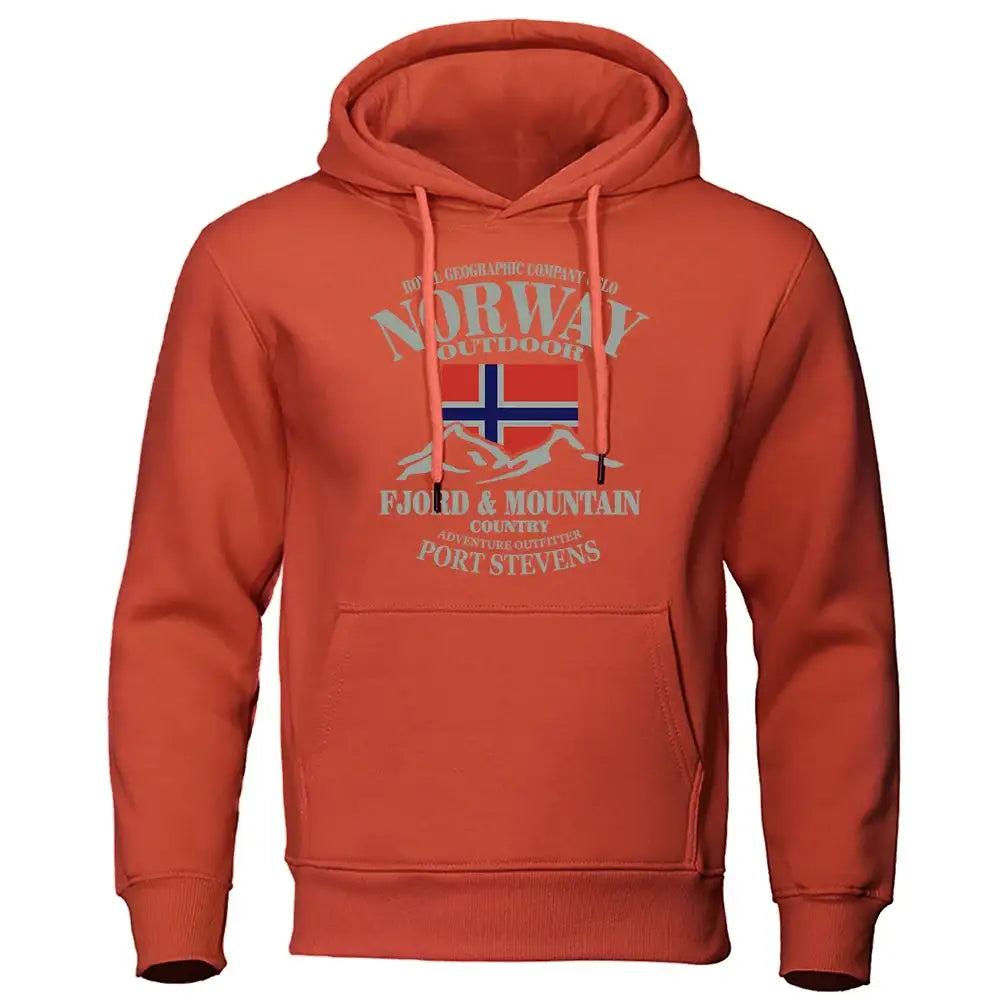 Norway FjordFashion High Quality Hoody Oversize Casual Mountain Hoodies For Men Autumn Street S-Xxl Hoodie Loose