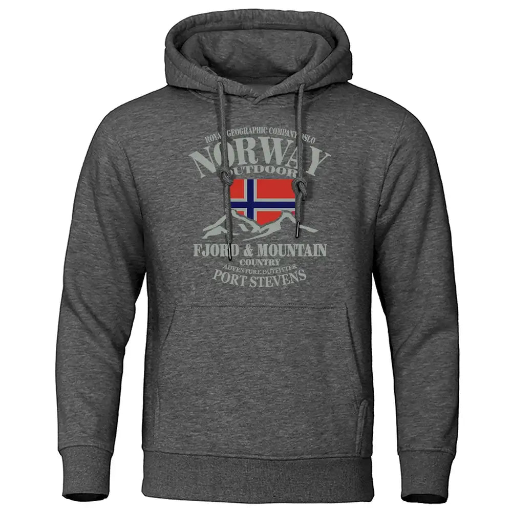 Norway FjordFashion High Quality Hoody Oversize Casual Mountain Hoodies For Men Autumn Street S-Xxl Hoodie Loose