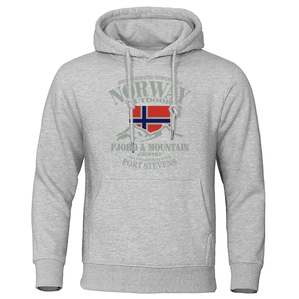 Norway FjordFashion High Quality Hoody Oversize Casual Mountain Hoodies For Men Autumn Street S-Xxl Hoodie Loose