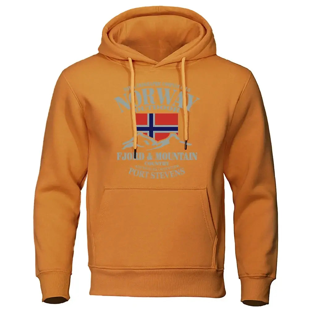 Norway FjordFashion High Quality Hoody Oversize Casual Mountain Hoodies For Men Autumn Street S-Xxl Hoodie Loose