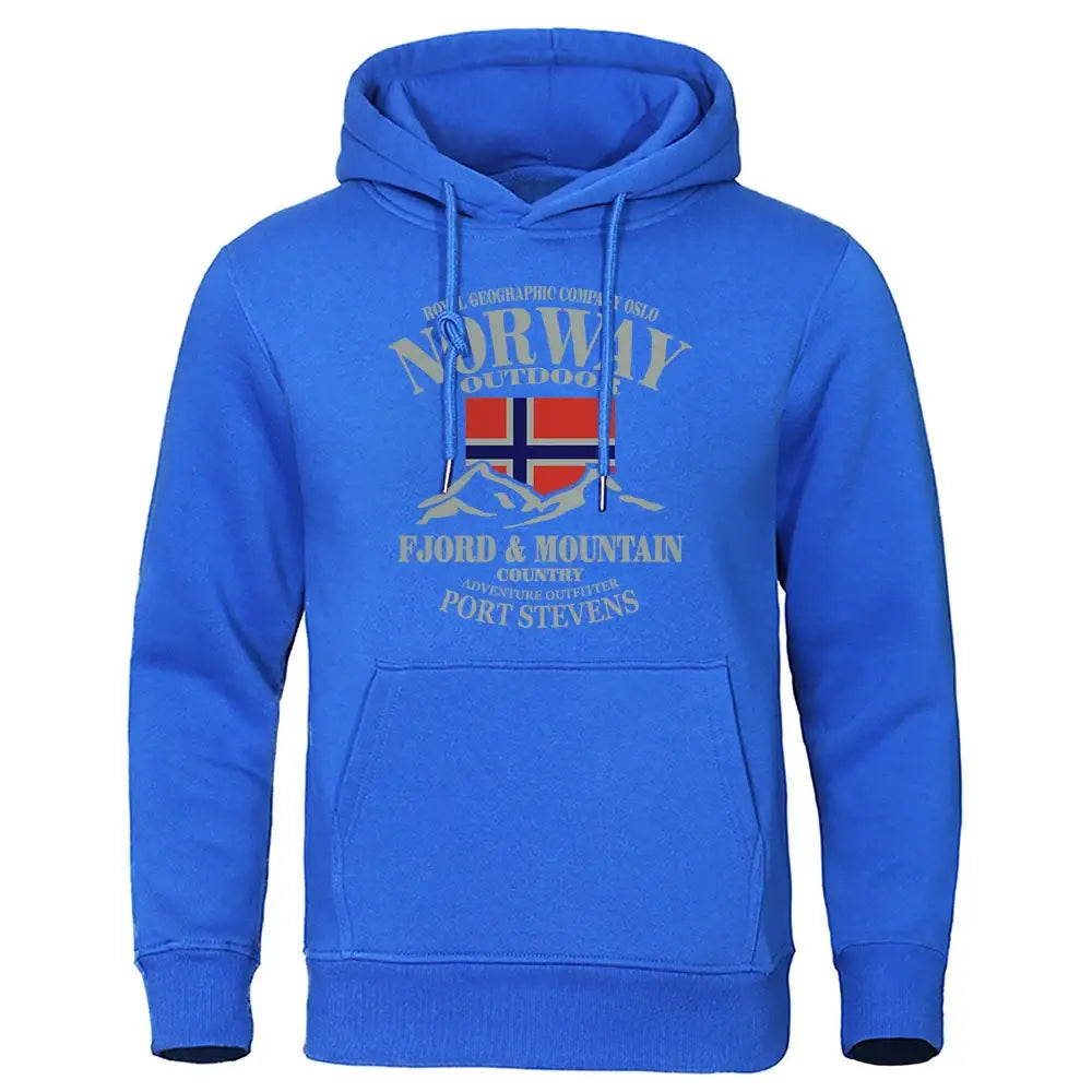 Norway FjordFashion High Quality Hoody Oversize Casual Mountain Hoodies For Men Autumn Street S-Xxl Hoodie Loose