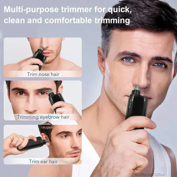 Nose Hair Trimmer Rechargeable Electric Nose Hair Remover Men Eyebrow Hair Shaving Razor Mini Pocket Portable Nose Hair