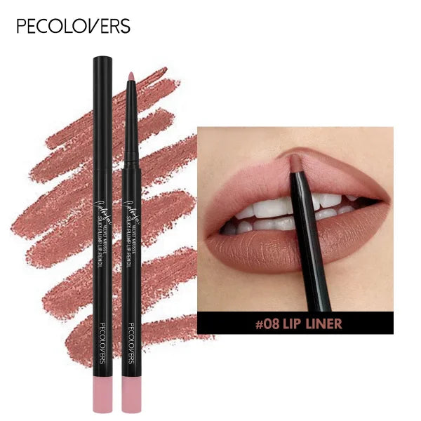 Nude Velvet Matte Lipstick – Long-Lasting, Waterproof, Non-Stick Lip Glaze with Lip Liner Pencil - Himpall