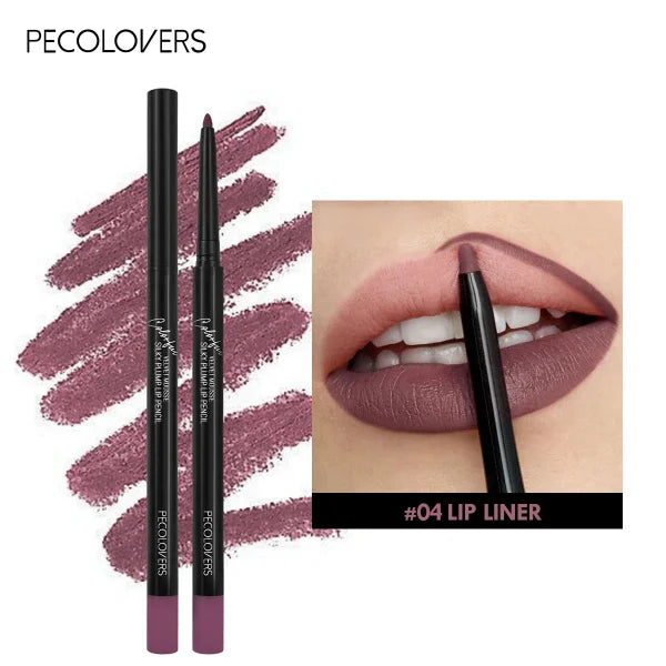 Nude Velvet Matte Lipstick – Long-Lasting, Waterproof, Non-Stick Lip Glaze with Lip Liner Pencil - Himpall