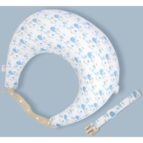 Nursing Pillows for Baby - Adjustable Maternity Breastfeeding Cushion - Blue whale