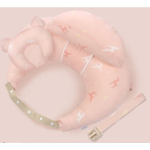 Nursing Pillows for Baby - Adjustable Maternity Breastfeeding Cushion - Pink deer with pillow