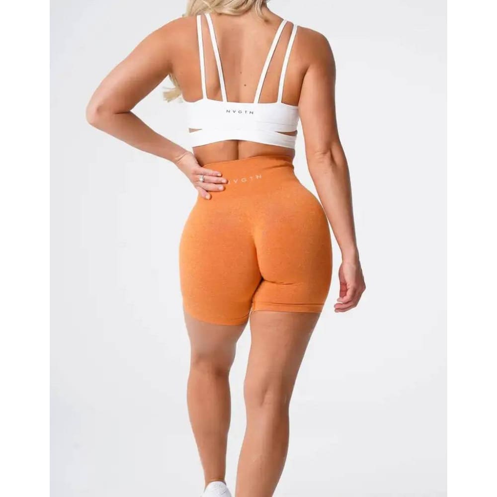 Nvgtn Seamless Pro Spandex Shorts - Burnt orange / L