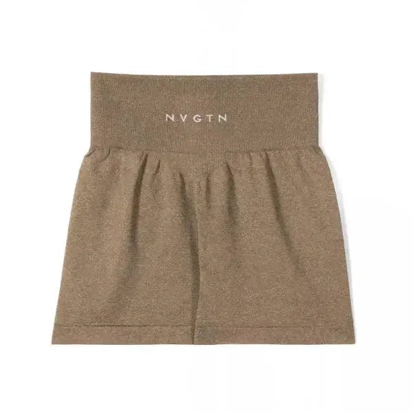 Tan NVGTN seamless pro spandex shorts for men and women