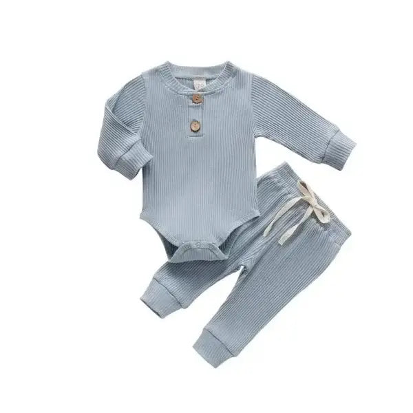 Nvgtn Seamless Pro Spandex Shorts in light blue ribbed baby bodysuit set