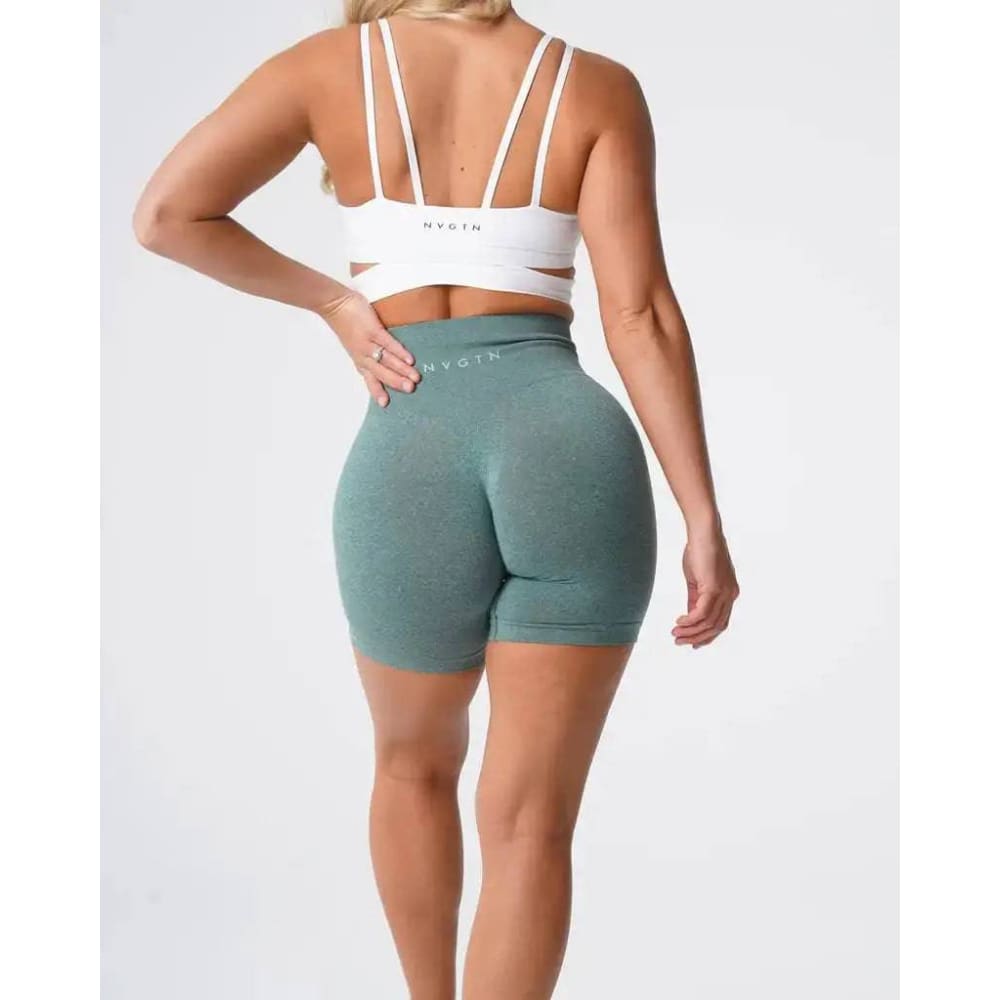 Nvgtn Seamless Pro Spandex Shorts - Forest Green / L