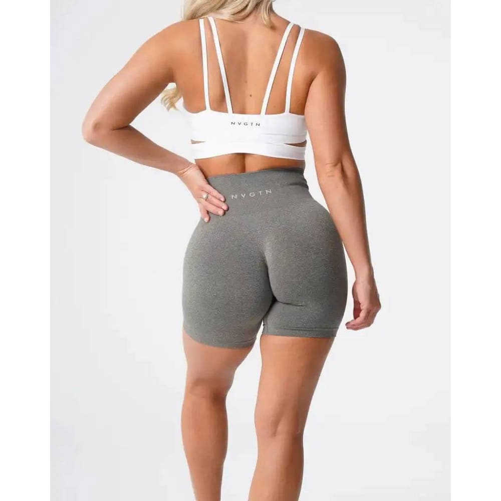 Nvgtn Seamless Pro Spandex Shorts - Khaki green / L