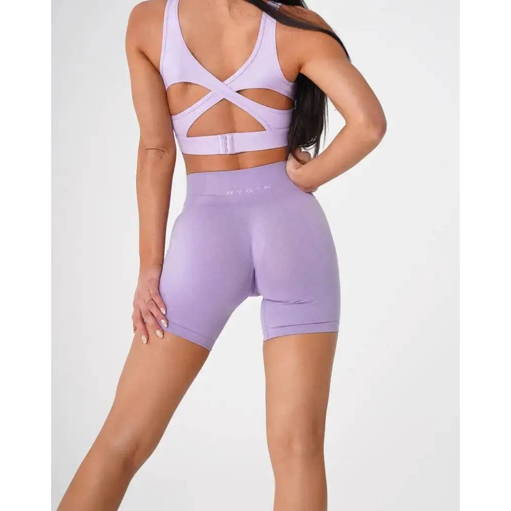 Nvgtn Seamless Pro Spandex Shorts - Lilac / L