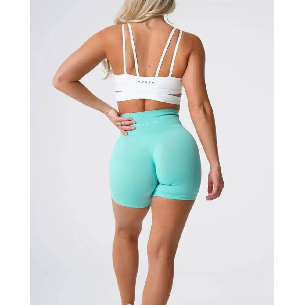 Nvgtn Seamless Pro Spandex Shorts - Mint green / L