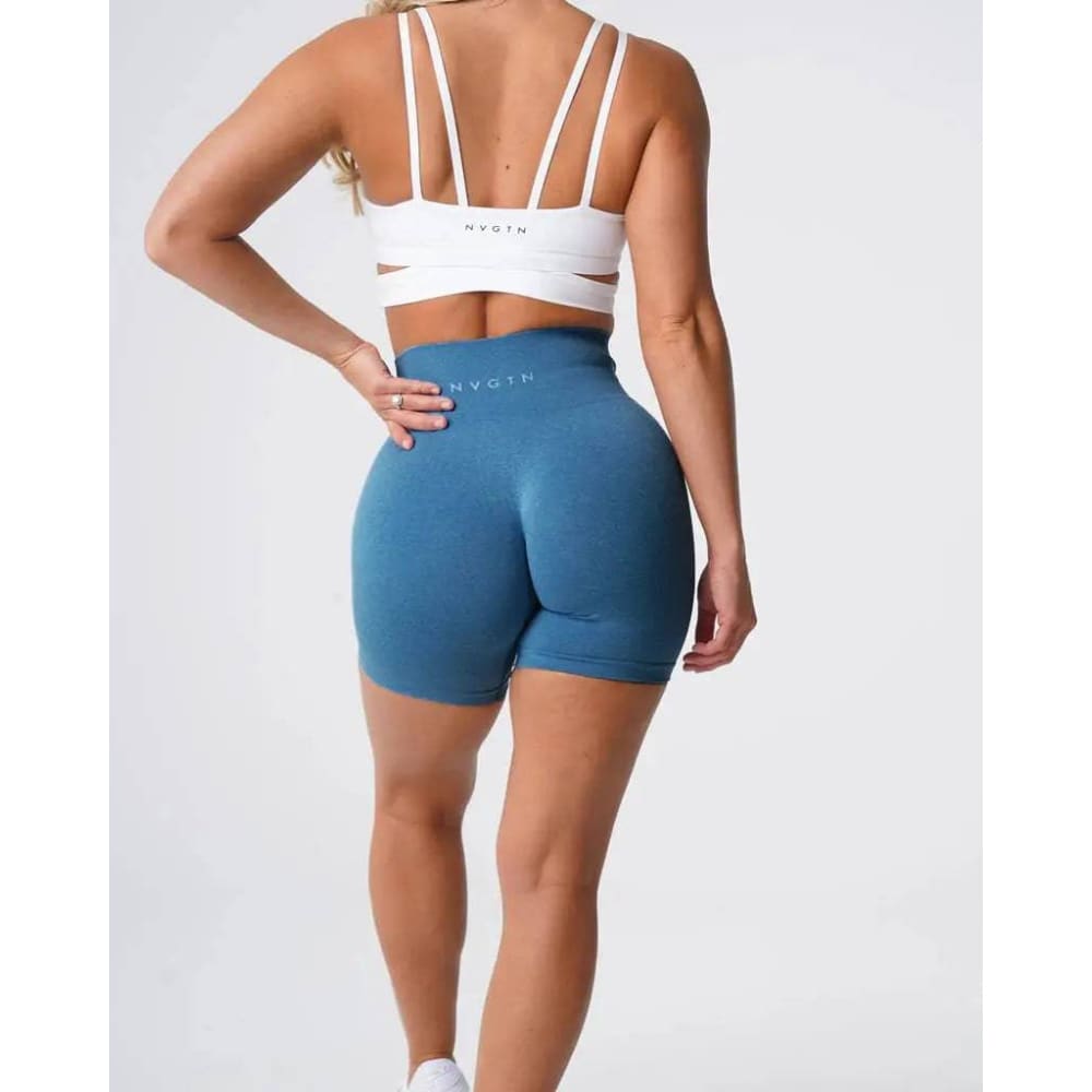 Nvgtn Seamless Pro Spandex Shorts - Sky blue / M