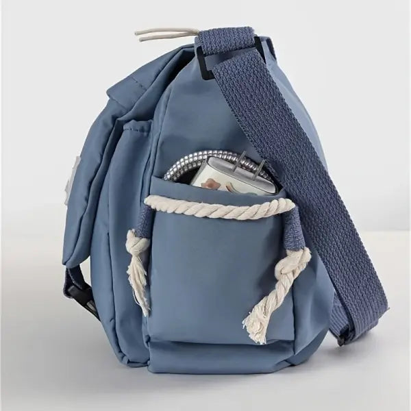 Nylon Messenger Bag Men Solid College Daily